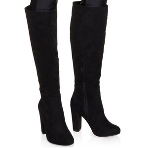 Black Knee High Boots
